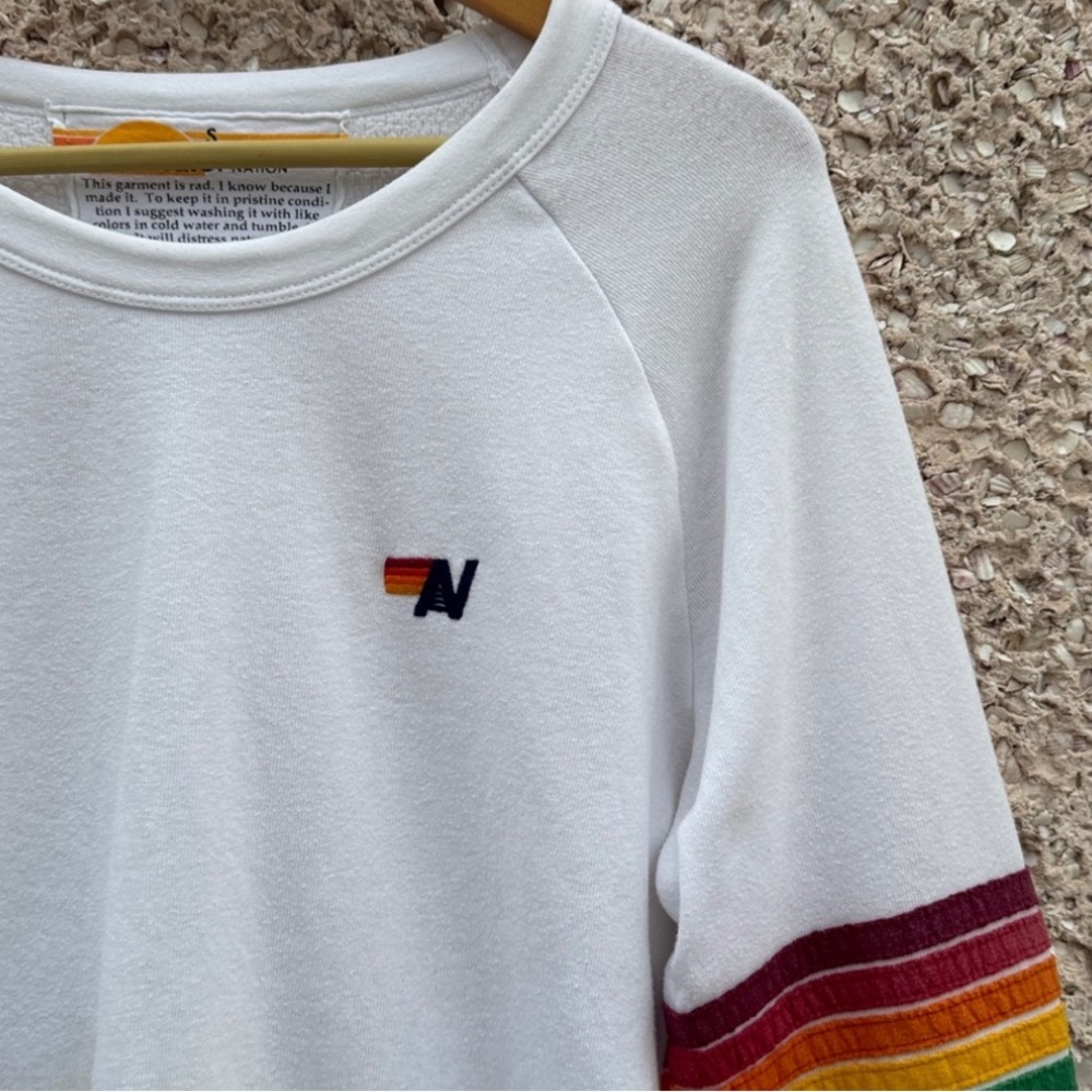 Aviator Nation Seven Stripe Rainbow Sweatsuit Set - Picture 6 of 11